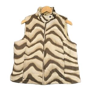 Lauren Ralph Lauren Active Women's‎ Puffer Vest Size L Zebra Camo Print